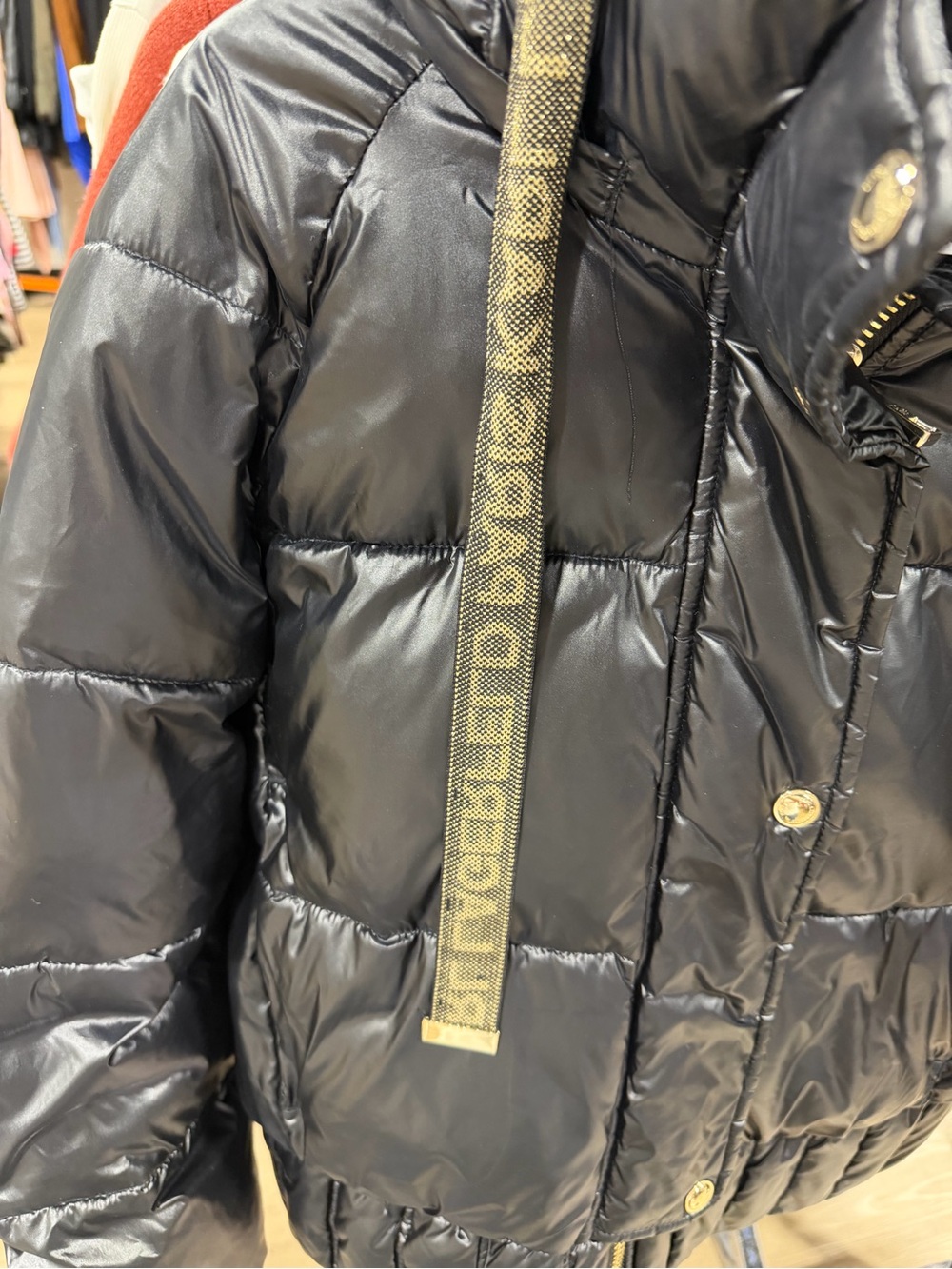 Karl Lagerfield Crop Puffer Bomber Jacket Medium - Picture 5 of 11